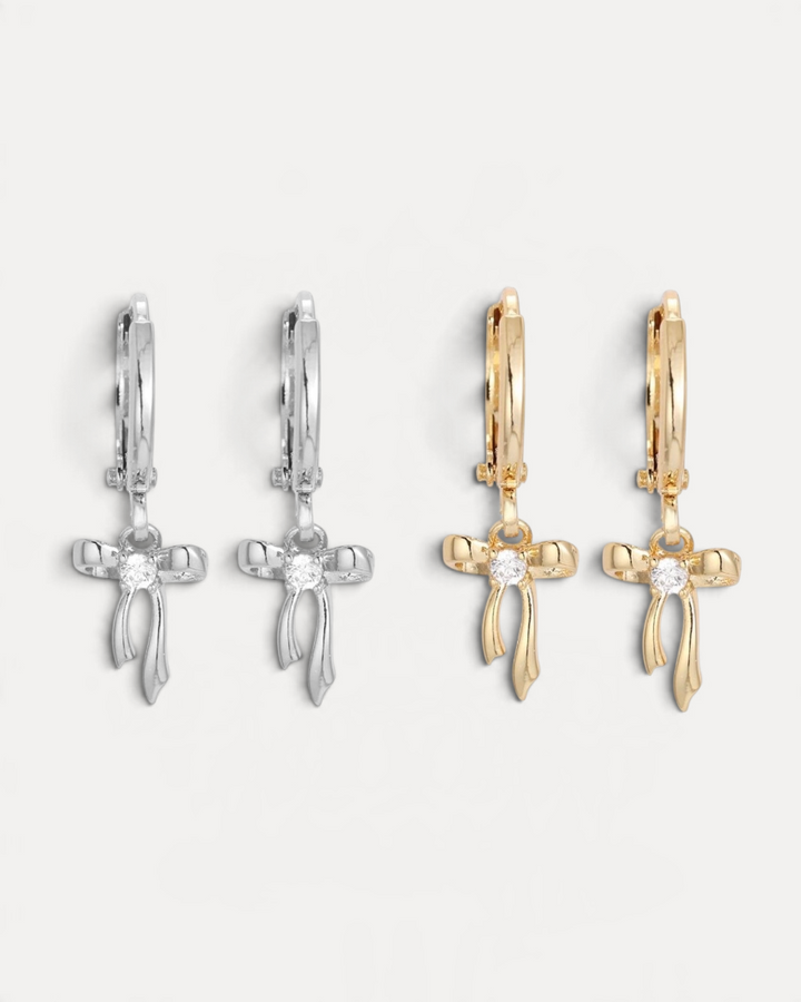 Bow crystal örhängen