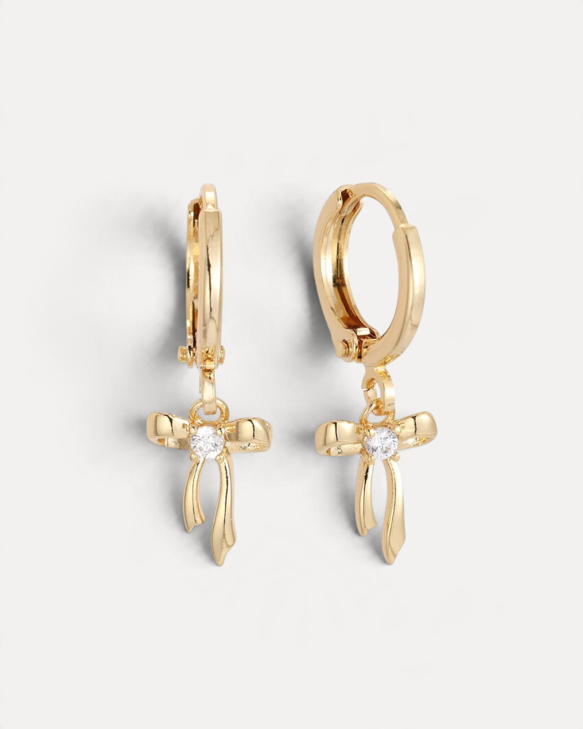 Bow crystal örhängen